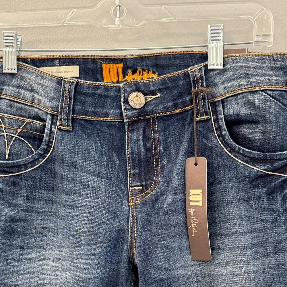 Kut from the Kloth Natalie high rise Dark Blue Boot Cut Jeans